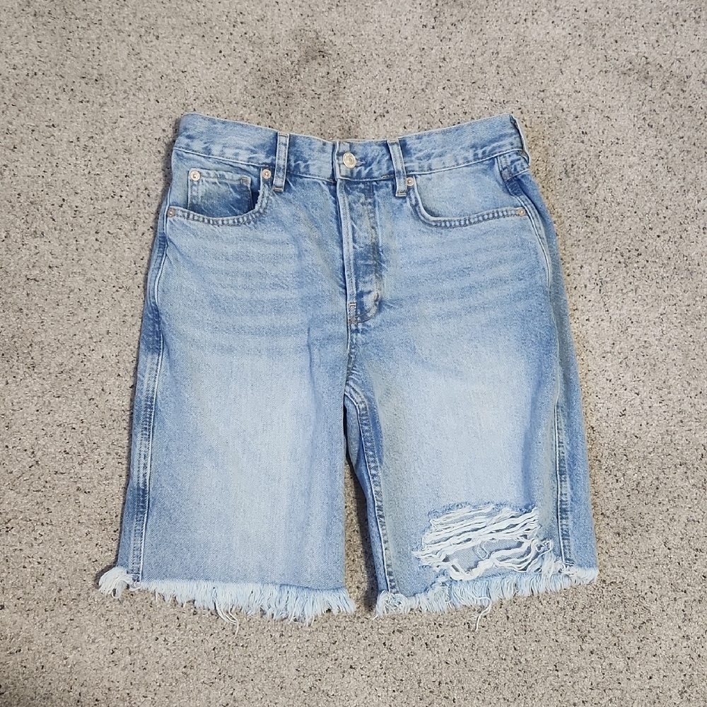 New We The Free Big Sur Coast boyfriend short Button Up Fly Women's size 25 - Picture 5 of 14